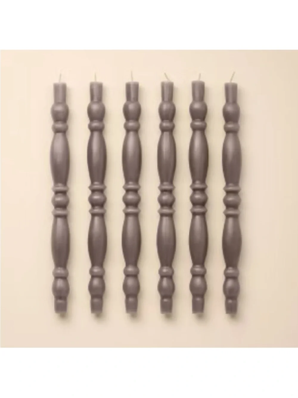 NEW Hearth & Hand 6 Pk Gray Spindle Taper Candles Fall 2025